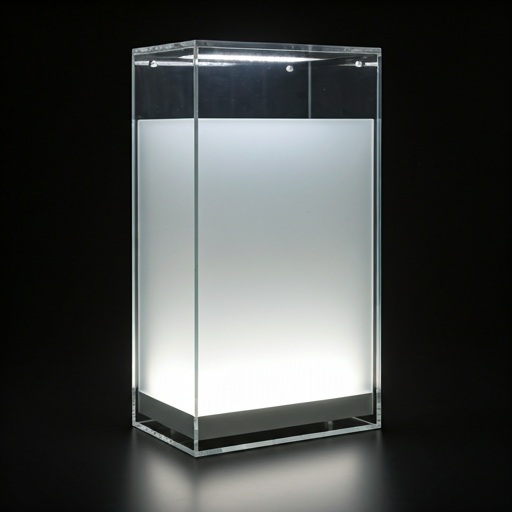 Museum-quality acrylic pedestal with integrated lighting