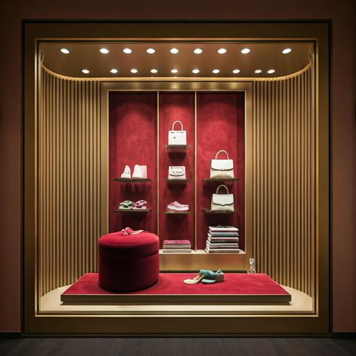 Luxury acrylic retail riser display with sharp polished edges